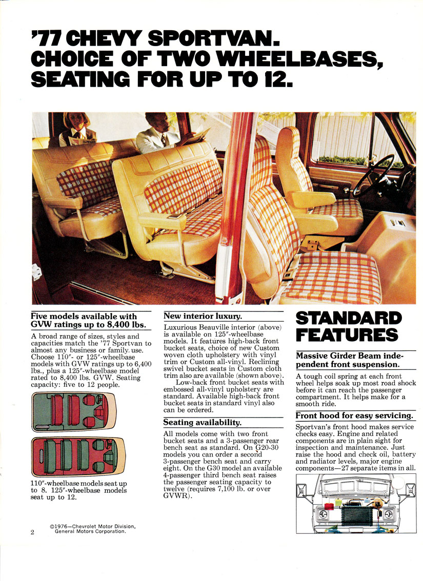 1977 Chevrolet Sportsvan Brochure Page 2